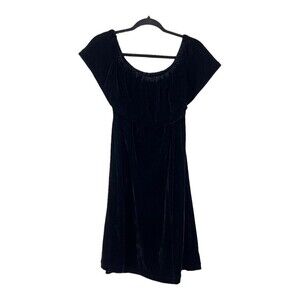 Kensie Women's Size Large Black Velvet Off The Shoulder Dress